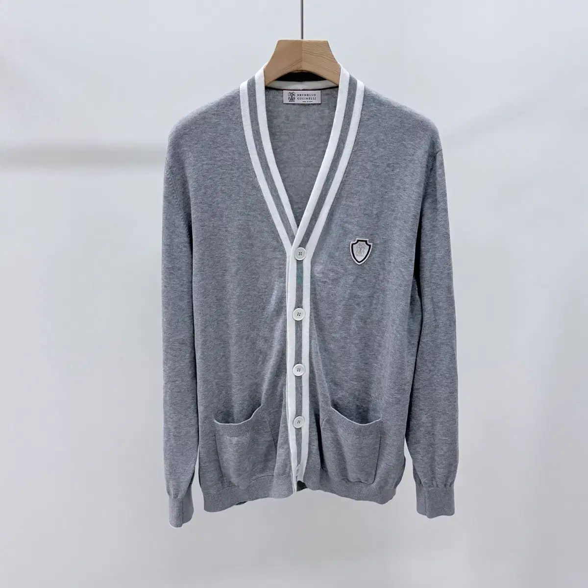 未使用/XL Brunello Cucinelli(ブルネロクチネリ) コットン ロゴ グレー
