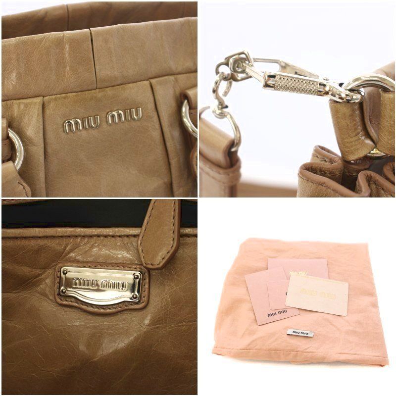 ミュウミュウ miumiu VITELLO LUX ハンドバッグ ショルダーバッグ 2WAY