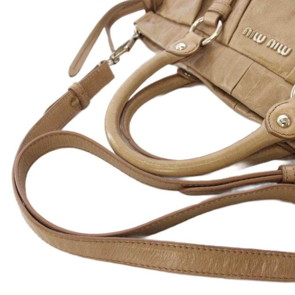 ミュウミュウ miumiu VITELLO LUX ハンドバッグ ショルダーバッグ 2WAY