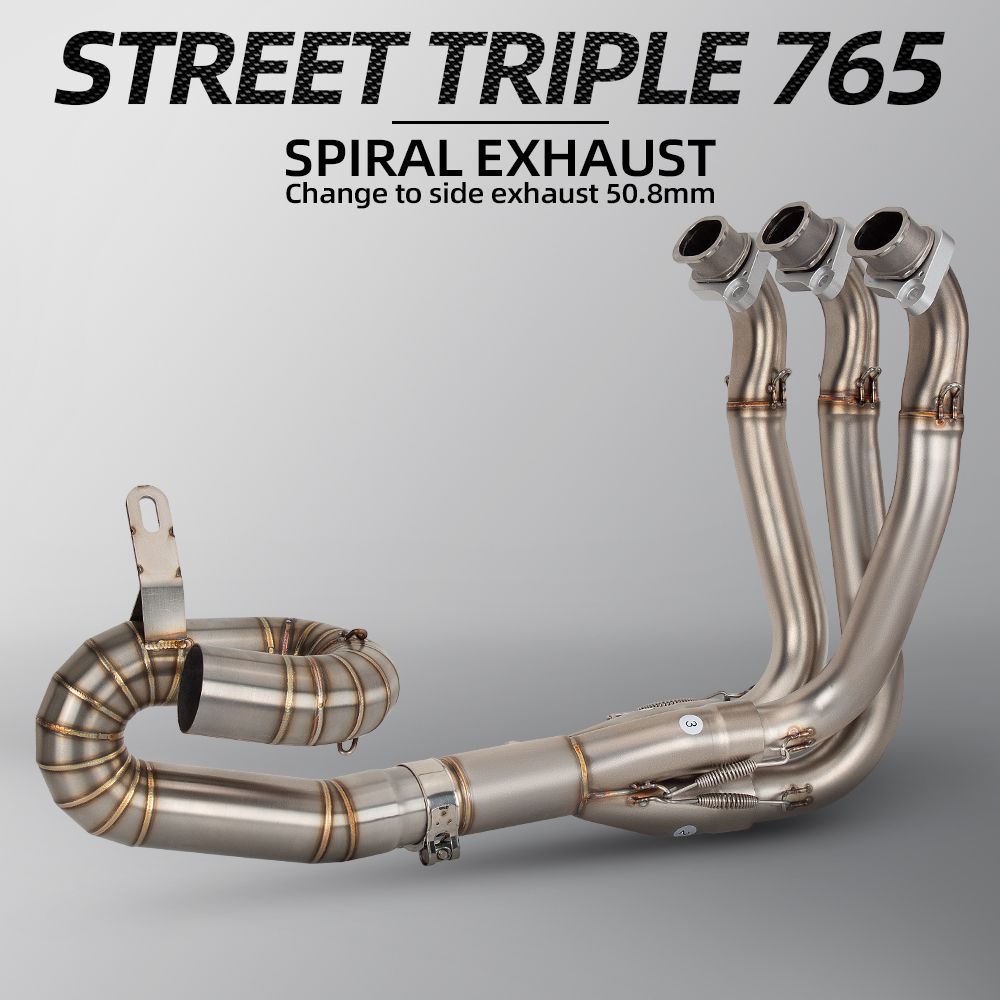 トライアンフ ストリートトリプル 765RS 765R 765S 2017〜2026対応 エキゾーストヘッダーパイプ マニホールドキット