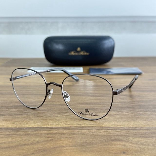 展示品 Brooks Brothers BB1111 1035 53□19 145 メンズ メガネフレーム ラウンド型メタルフレーム アイウェアフレーム ブルックスブラザーズ/901168
