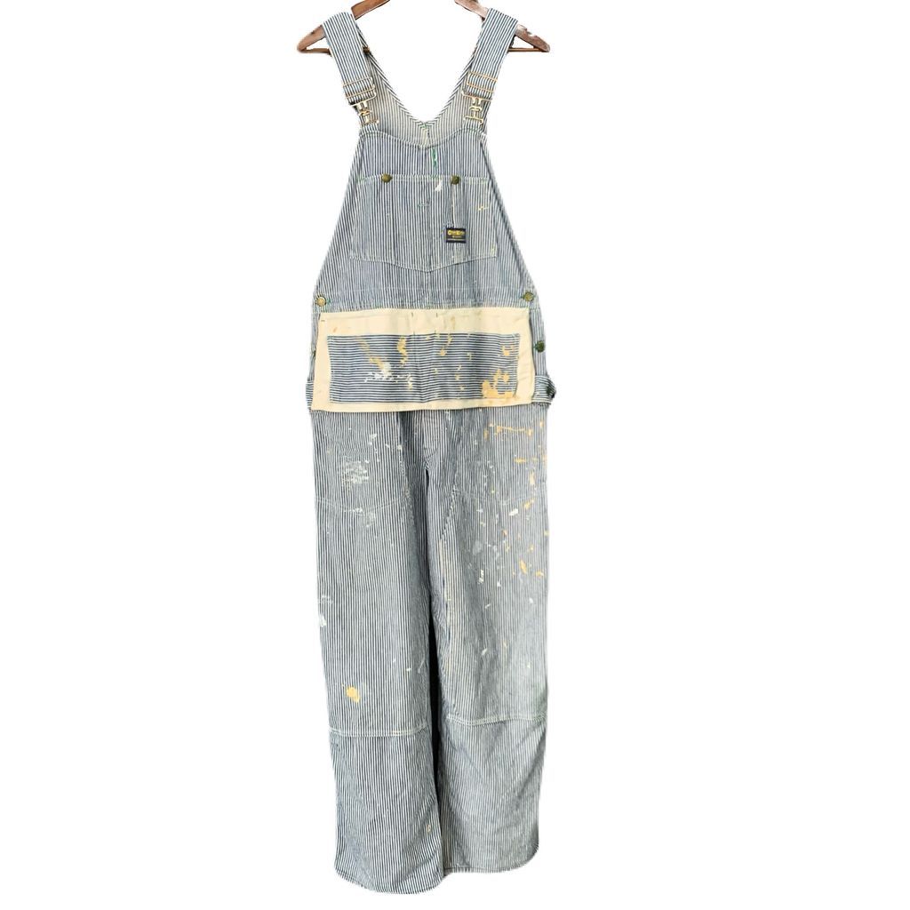 OSHKOSH-Ｂ'GOSH /ヒッコリーストライプ.オーバーオール(激レア) 70's Osh Kosh B'gosh オシュ コシュ ビゴッシュエプロン付き