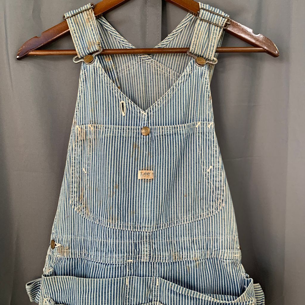 70's Lee リー ヒッコリーストライプ エプロン付き Over all