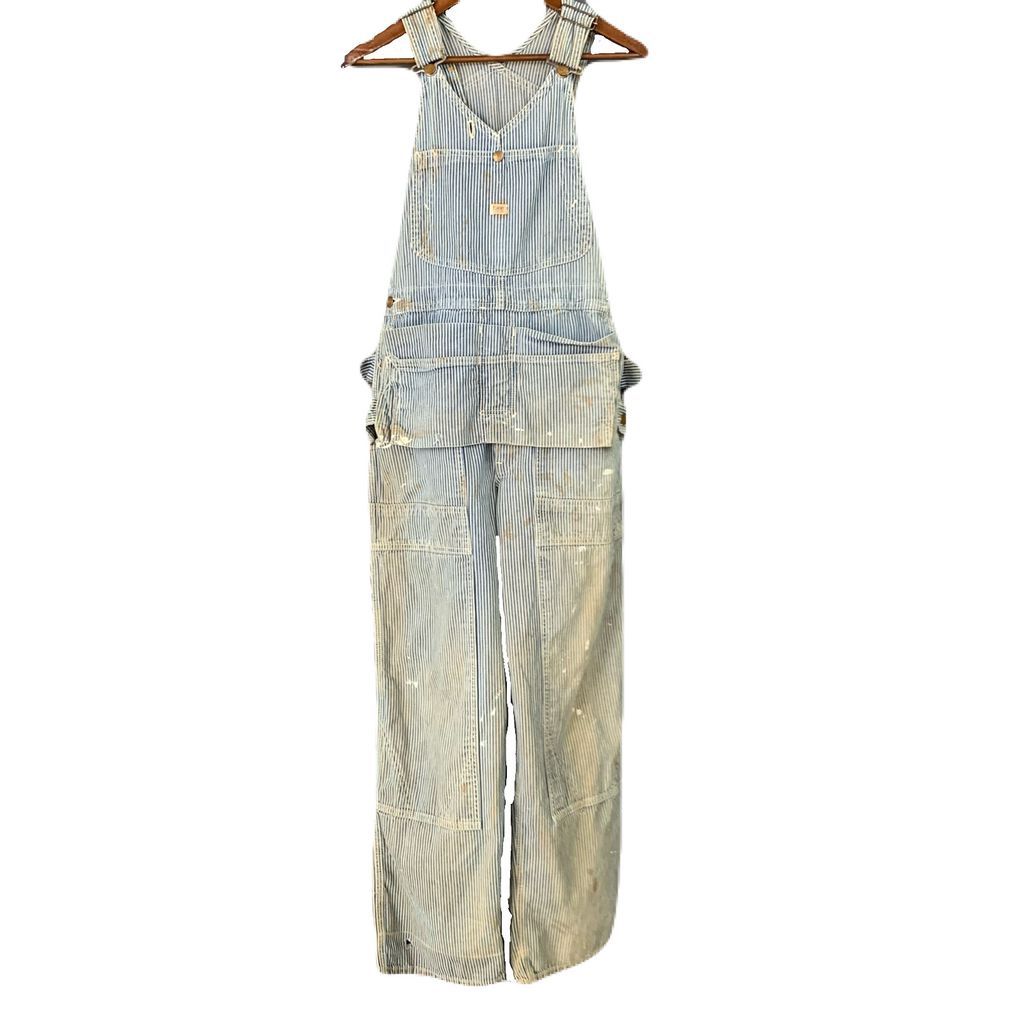 70's Lee リー ヒッコリーストライプ エプロン付き Over all