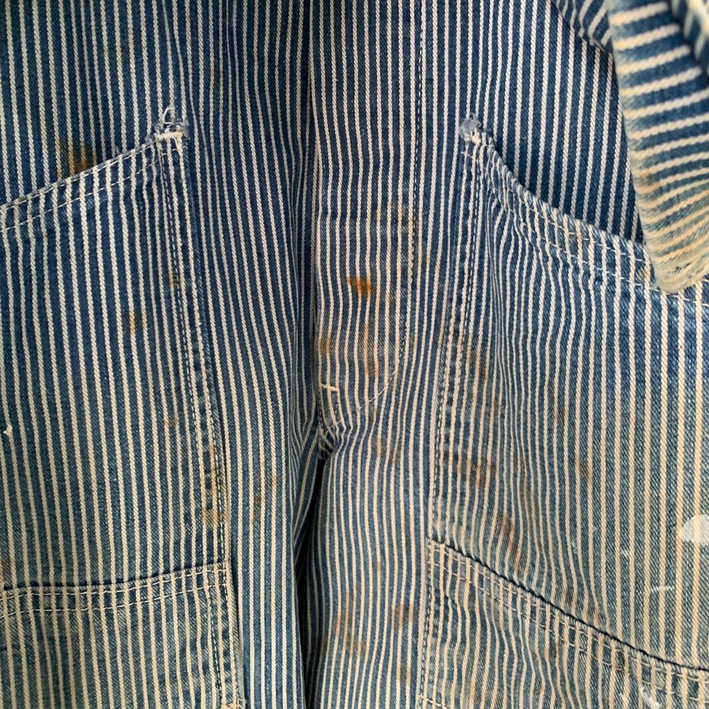 70's Lee リー ヒッコリーストライプ エプロン付き Over all