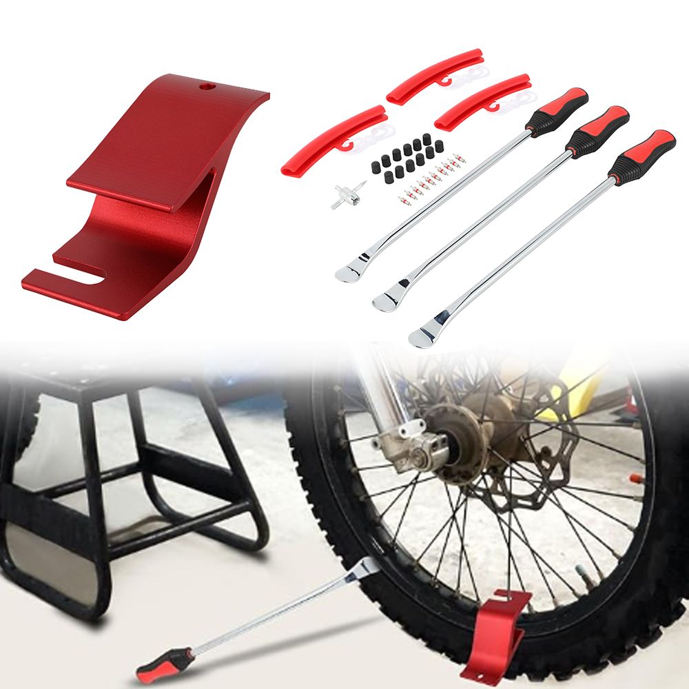 JFGRACING タイヤスプーン タイヤレバー ビードバディ付きタイヤチェンジャー ビードブレーカー ピットダートバイク用