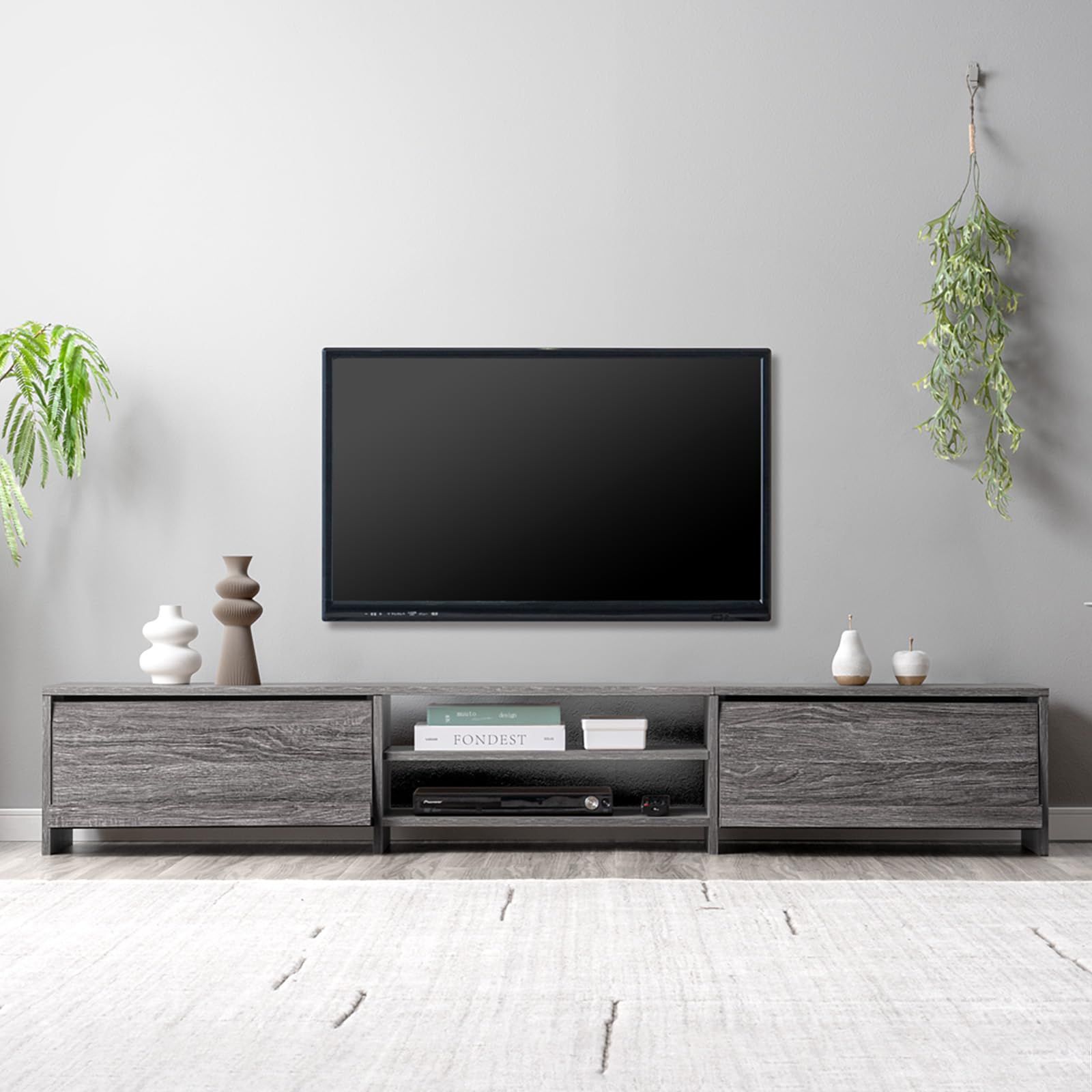 タンスのゲン テレビ台 幅180cm 50型対応 フラップ扉 ローボード 収納 TV台 テレビラック 40型対応 32型対応 大容量 ロータイプ テレビボード 49600418(114453)e