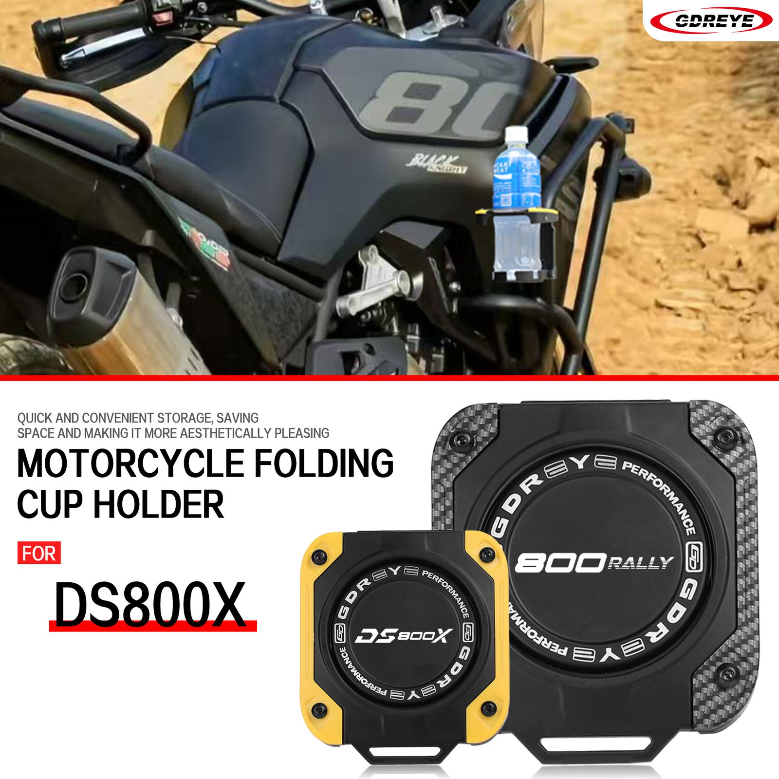 Voge DS800X/800 Rally 用 アルミ合金製ドリンクカップホルダー