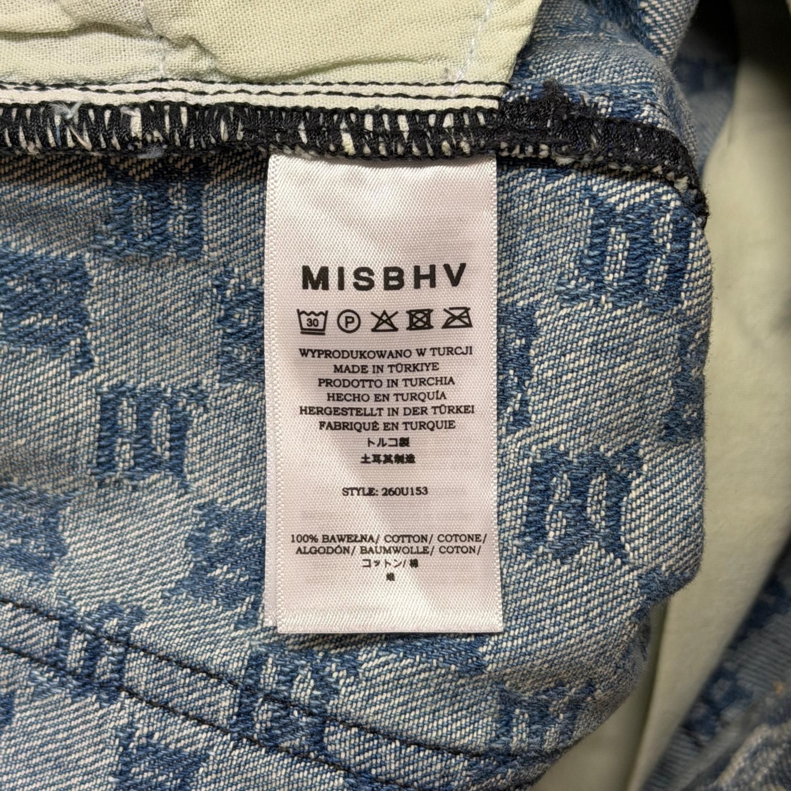 MISBHV MONOGRAM OCEAN WASHED DENIM SHORTS モノグラムデニムショーツ