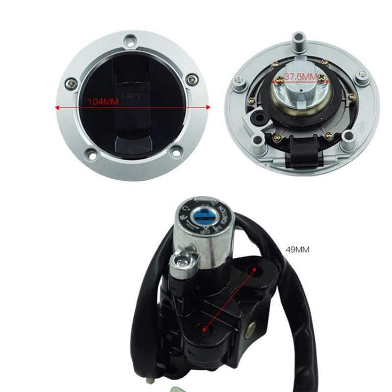 スズキ GSXR600/Vstrom650 用 点火スイッチ・燃料キャップ・シートロックセット 7,725円