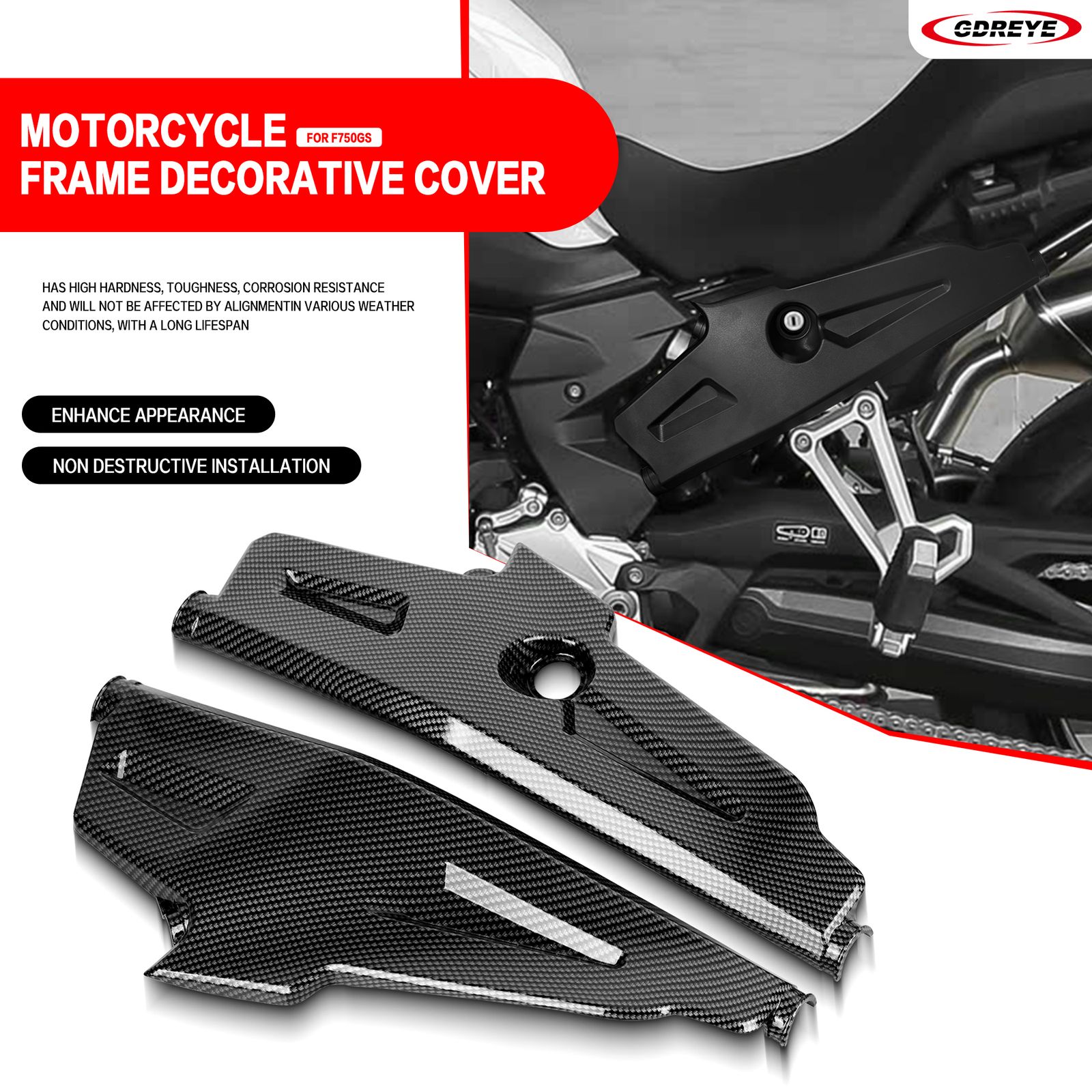 BMW F750GS/F800GS/F850GS 用 左右サイドパネルインフィルフレームガード