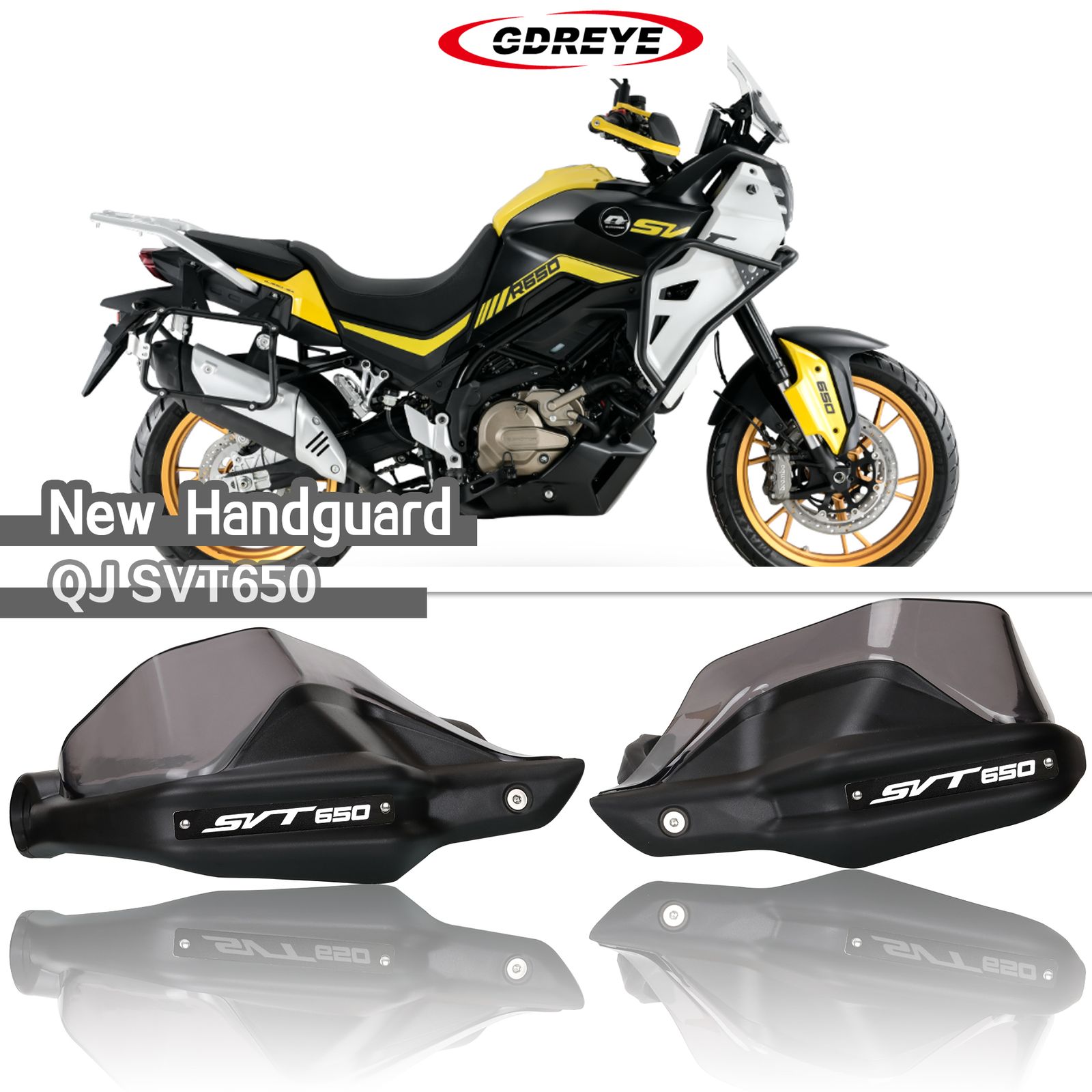 GDREYE オートバイハンドガード QJMOTOR SVT650 用 取付ブラケット付き