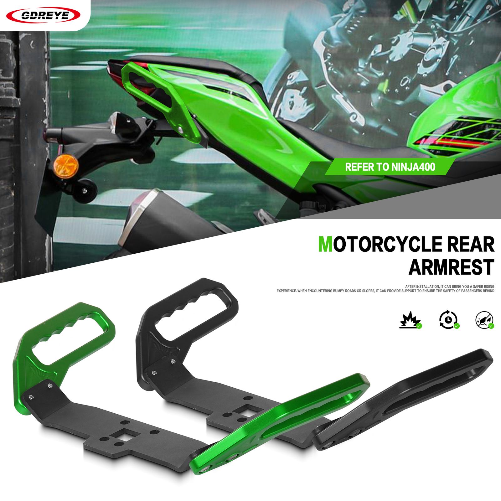 カワサキ NINJA400/Z400 2018-2025 用 改造リアウィング リアハンドレール