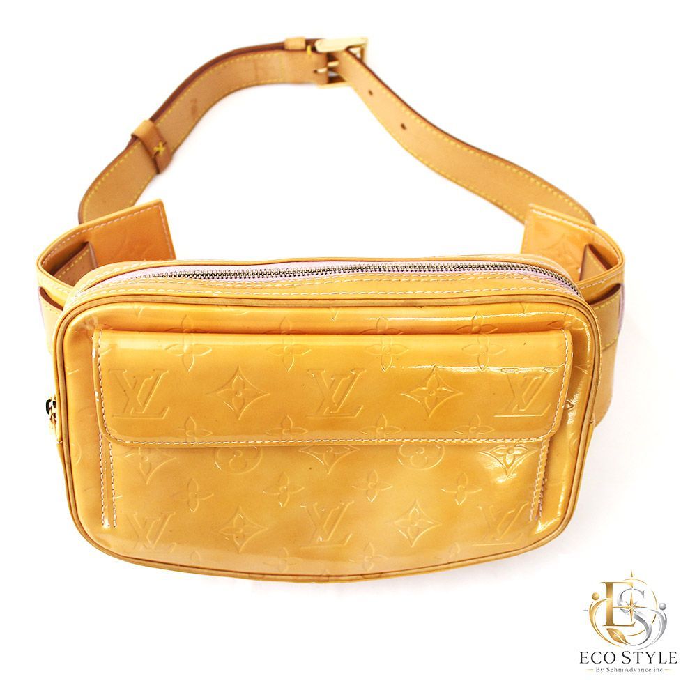 Louis Vuitton ヴェルニライン　ウエストポーチ　フルトン　パテントレザー　モノグラム　中古C・ANY