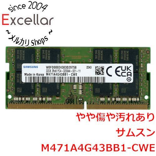 [bn:13] SAMSUNG　ノート用 M471A4G43BB1-CWE　SODIMM DDR4 PC4-3200AA PC4-25600 32GB