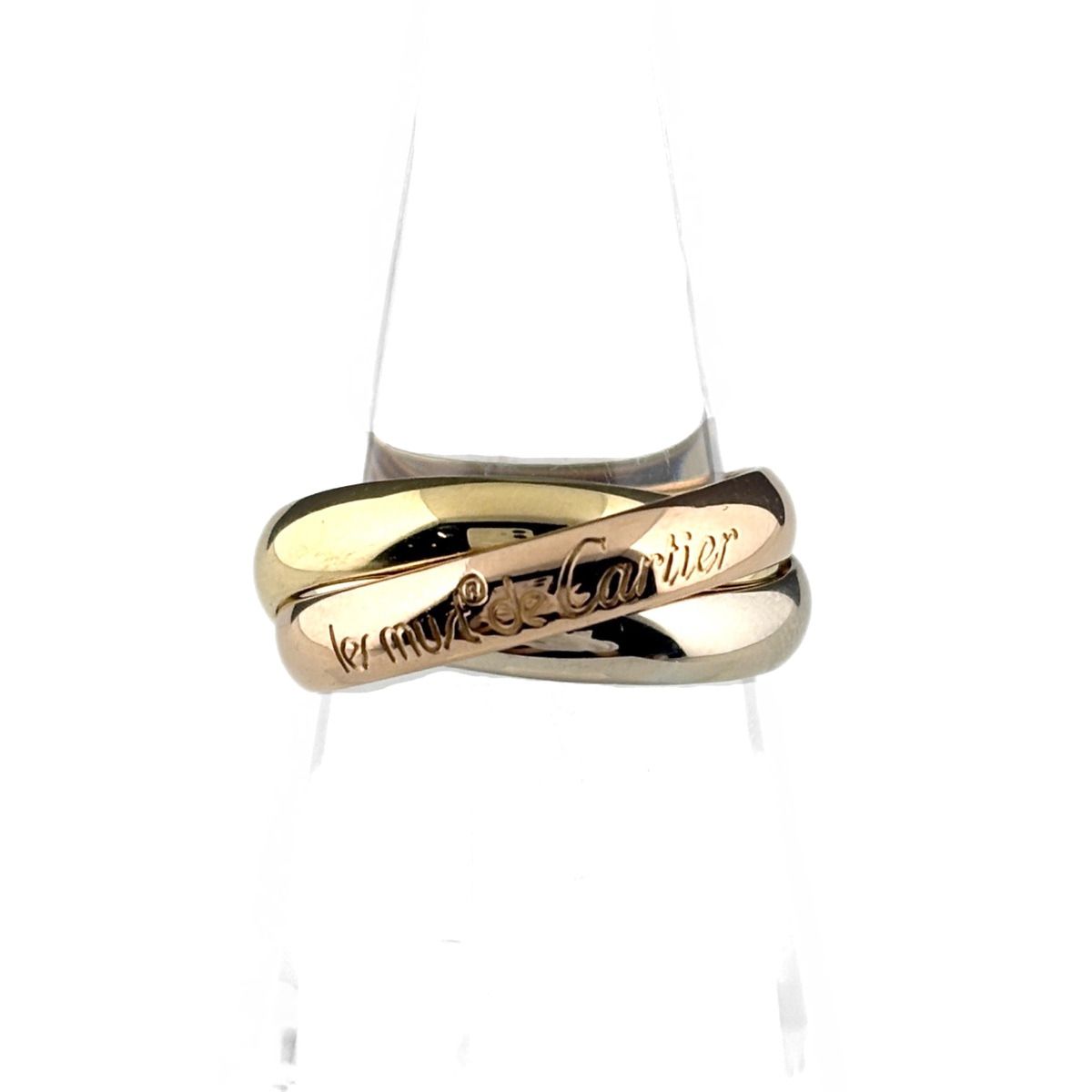 カルティエ CARTIER トリニティ リング YG イエローゴールド 指輪 スリーカラー リング 9.5号 750 レディース 【中古】 124,000円