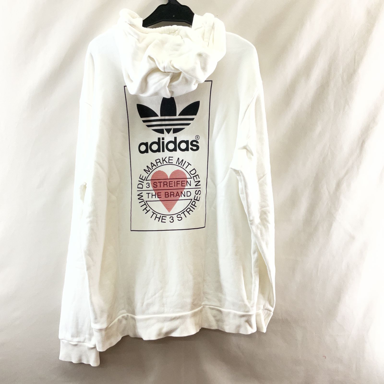 adidas originals／アディダスオリジナルス プルオーバーパーカー 白系