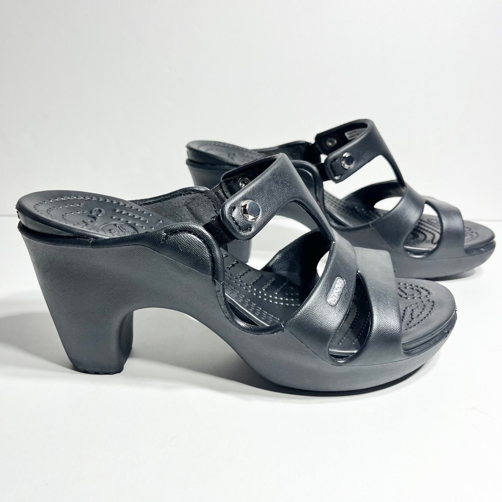 極美品】crocs クロックス サイプラス 5 ヒールサンダル W9 25cm