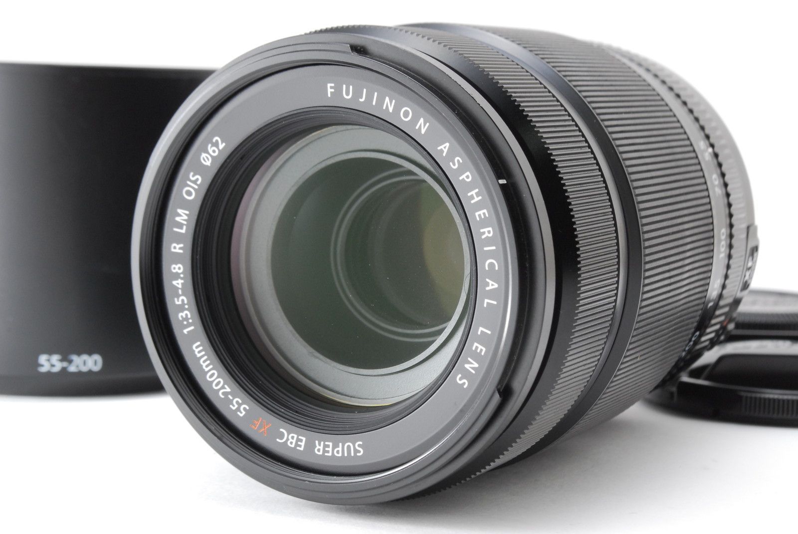 【美品 保障付 動作確認済】 Fujifilm フジフイルム 55-200mm F/3.5-4.8 R LM OIS XF ズームレンズ フード付 Xマウント #V5007