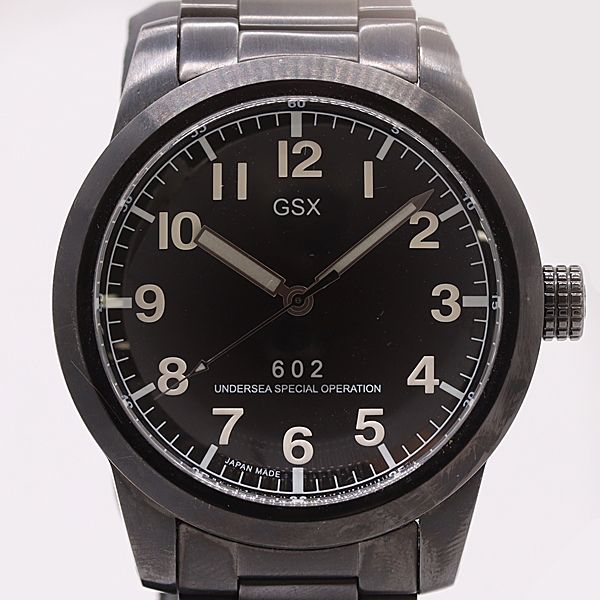 1円 稼働 GSX GSX602BBK AT/自動巻 ブラック文字盤 メンズ腕時計 0066000 7JWT SMB ABC27719 13,490円