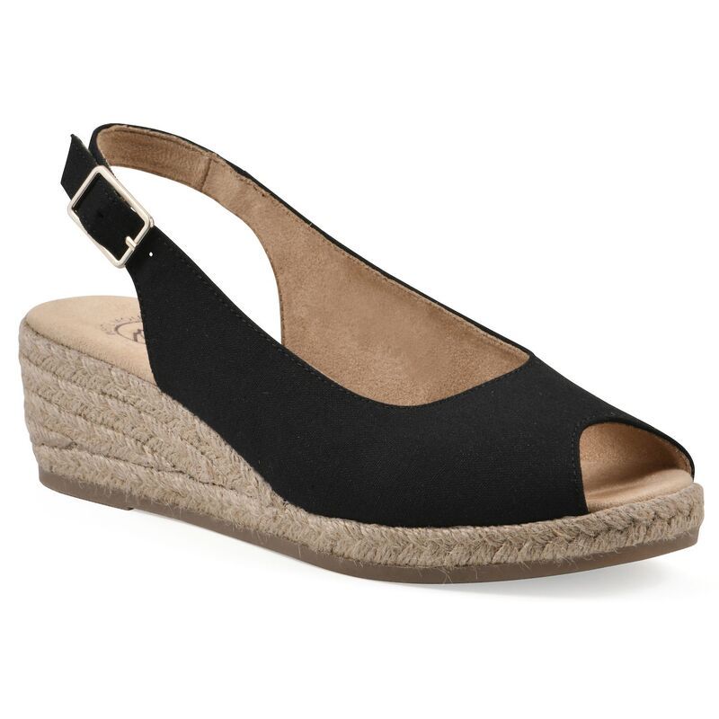 ホワイトマウンテン レディース シューズ サンダル Cliffs by White Mountain Maize Womens Wedgespadrille Sandals Black Fabric