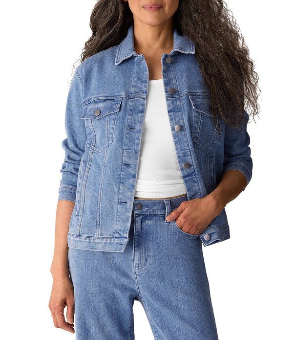 エイリーンフィッシャー レディース アウター コート プチ デニム ジャケット Eileen Fisher Petite Size Denim Point Collar Long Sleeve Jea 45,480円