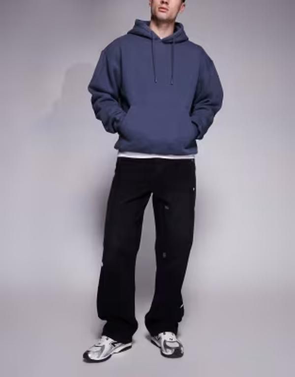 グッドフォーナッシング メンズ ボトムス デニムパンツ ジーンズ Good For Nothing baggy denim jeans in washed black with paint splat