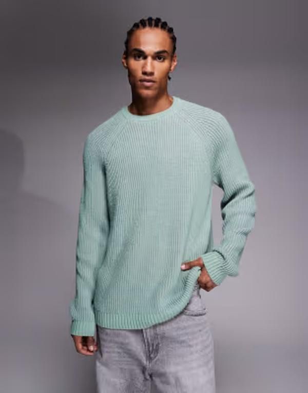 エイソス メンズ アウター ニット・セーター ASOS DESIGN oversized knit sweater and GREEN グリーン 13,306円