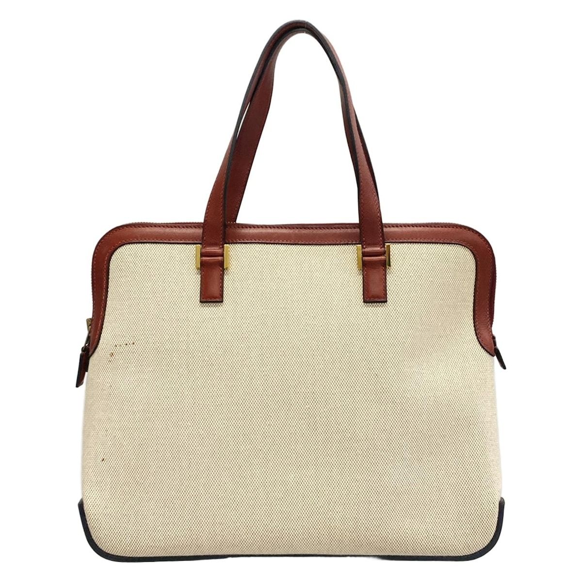 HERMES(エルメス) ハンドバッグ エスカパーダ アイボリー×ルージュアッシュ ゴールド金具 レザー