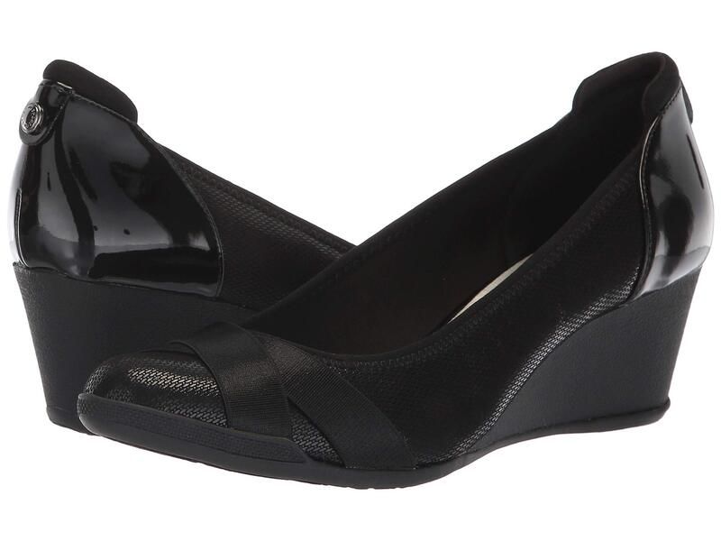 アンクライン レディース シューズ ヒール Anne Klein Sport Timeout Wedge Heel Black Fabric ブラック 18,485円