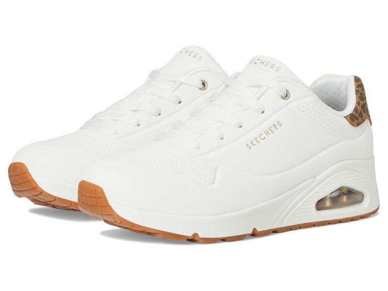 スケッチャーズ レディース シューズ スニーカー SKECHERS Uno Jungle Nite WhiteLeopard ホワイト