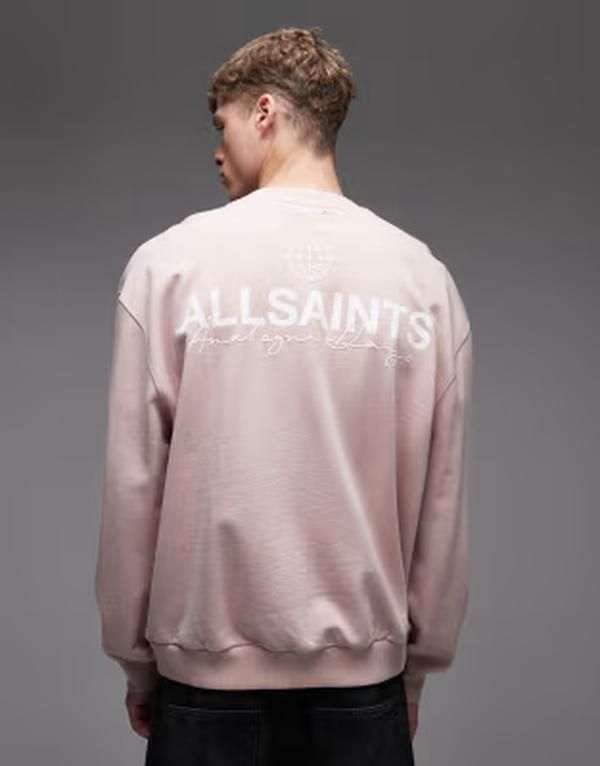 オールセインツ メンズ アウター パーカー・スウェット クルーネック プリント シャツ ロゴ AllSaints Emblem crewneck logo sweatshirt with chest 34,320円