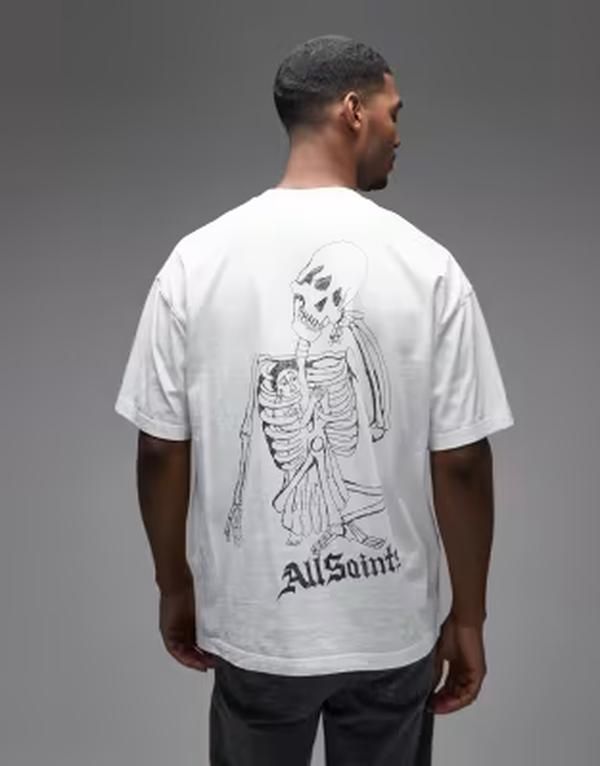 オールセインツ メンズ トップス Tシャツ プリント ロゴ グラフィック AllSaintskelly short sleeve graphic logo Tshirt with back print
