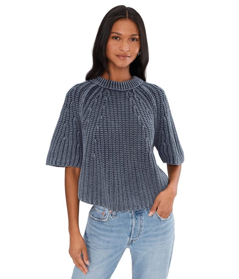 フリーピープル レディース アウター ニット・セーター Tシャツ Free People Amy Sweater Tee Navy Academy ネイビー