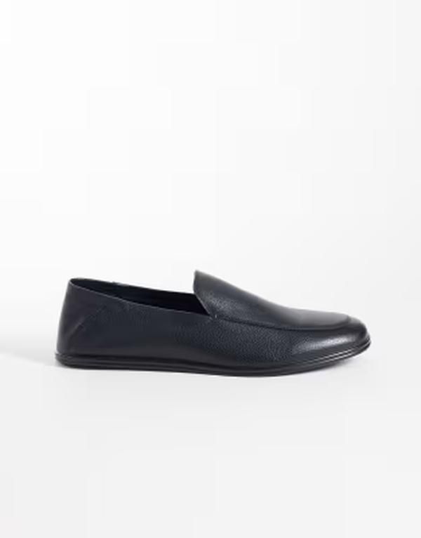 マンゴ メンズ シューズ スリッポン・ローファー レザー Mango soft 100 leather loafers Black ブラック