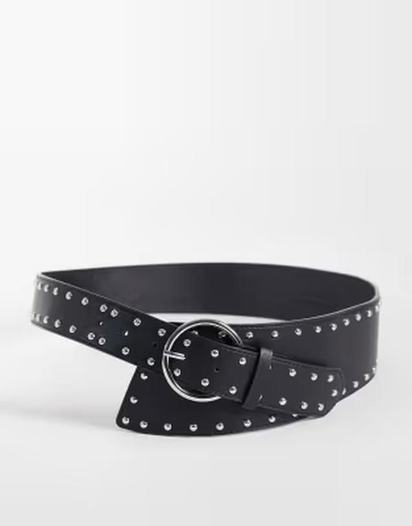 ヴェロモーダ レディース アクセサリー ベルト Vero Moda studded waist belt Black stud ブラック