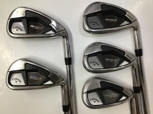 【中古】 キャロウェイ ROGUE ST MAX 5S アイアンセット IR Dynamic Gold 95 (フレックスS) メンズ 男性用 右利き 右用 Cランク ゴルフクラブ