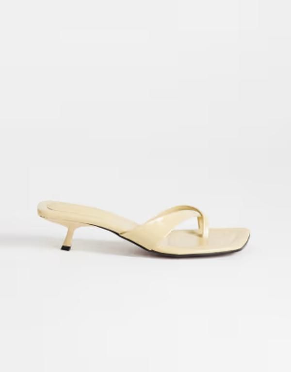 トップショップ レディース シューズ サンダル ヒール Topshop Solo strappy mule mid heel sandals in buttermilk 17,505円