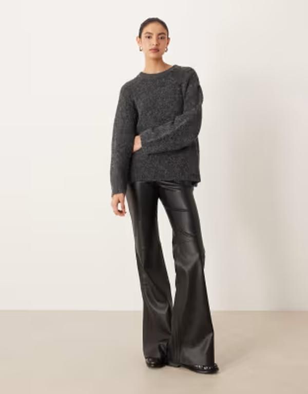 ジーナトリコ レディース アウター ニット・セーター Gina Tricot super Soft knit oversized sweater in dark gray exclusive to A