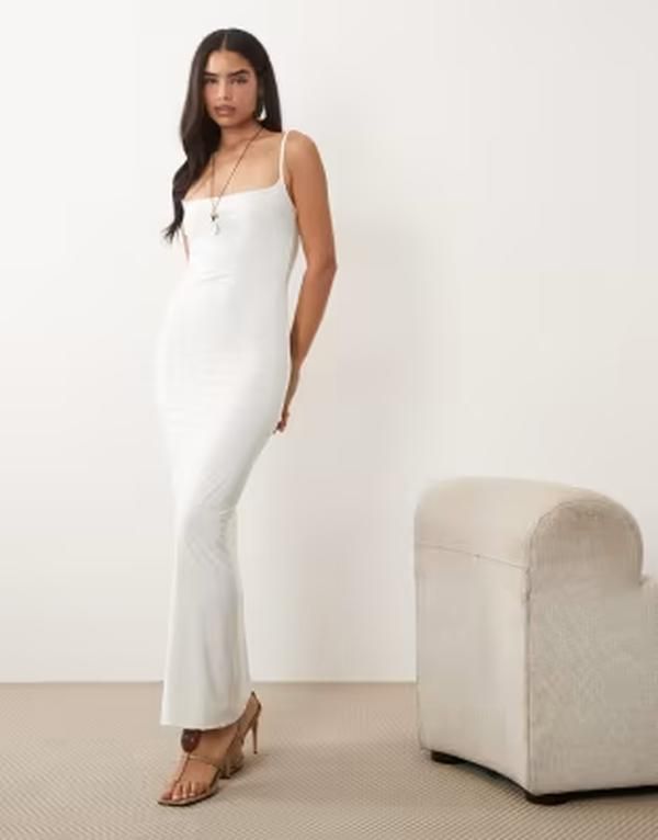 ミッシーエンパイア レディース トップス ワンピース マキシ Missyempire Missy Empire double sculpted slinky thin strap cami maxi
