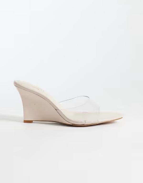 シミ レディース シューズ サンダル SIMMI Shoesimmi London Belize wedge sandals patent Beige patentclear ベージュ