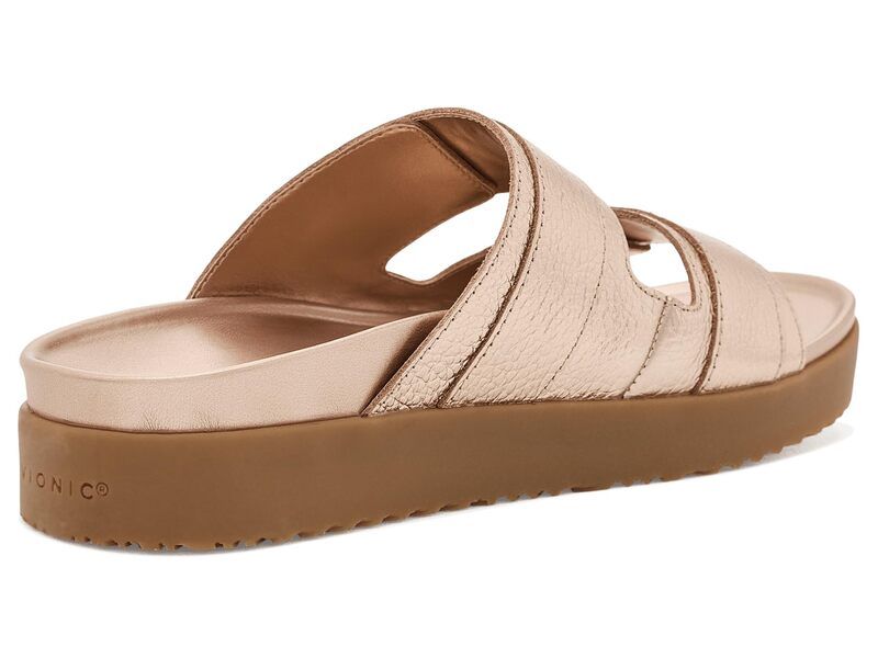 バイオニック レディース シューズ ヒール VIONIC Riviera Bronze Metallic Leather メタリック