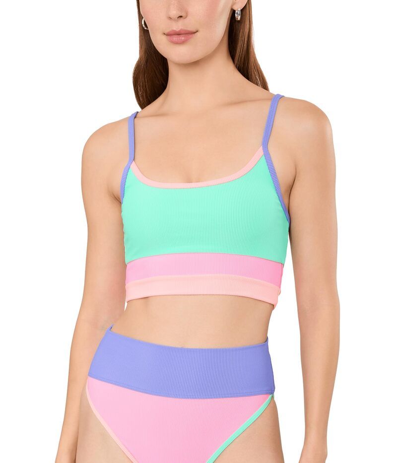 ビーチライオット レディース 水着 トップのみ Beach Riot Eva Top Sherbert Shores Colorblock