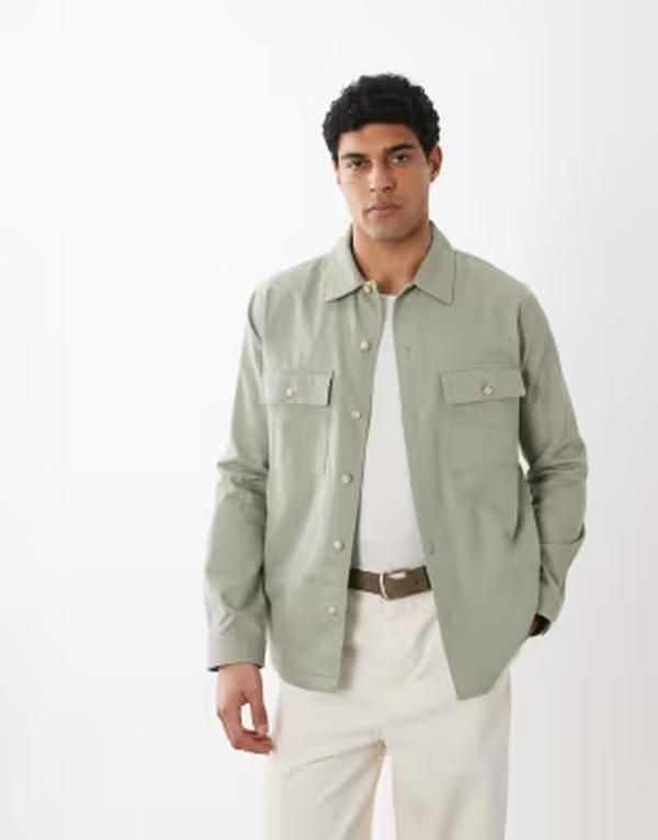 ヒューゴレッド メンズ トップス シャツ HUGO Red oversized shirt in lightPastel Green グリーン