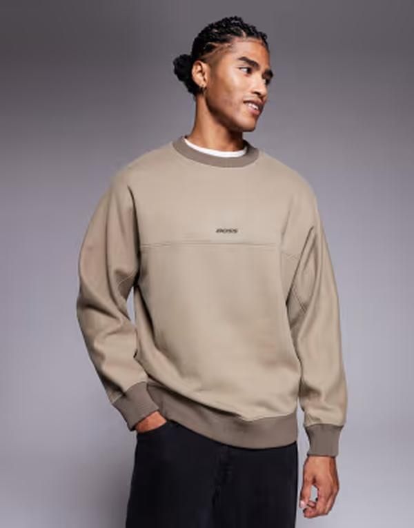 ボス オレンジ メンズ アウター パーカー・スウェット リラックスフィット シャツ ロゴ Boss Orange relaxed fit centralogo heavyweight sweatshi 41,470円
