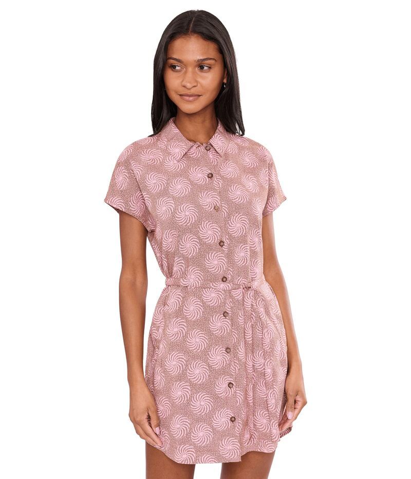 ロイヤルロビンズ レディース トップス ワンピース Royal Robbins Camino Pucker Dress Mahogany Ray Print