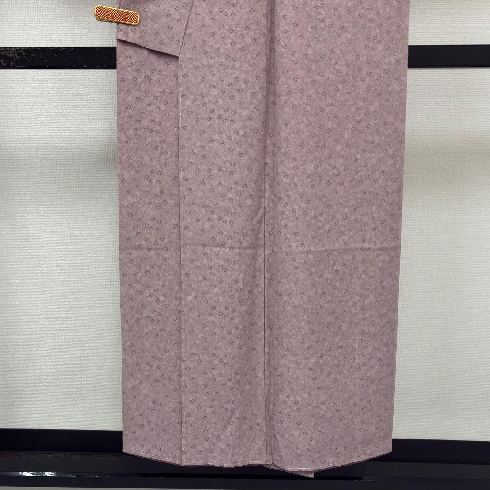 【メルカリ市期間限定値下❤️】正絹小紋 反物 花鶴模様 着尺 　おまけ同裏八掛付 小紋 作家物 花柄の細かな染め ガード加工 正絹 着物 MK-9331 - メルカリ