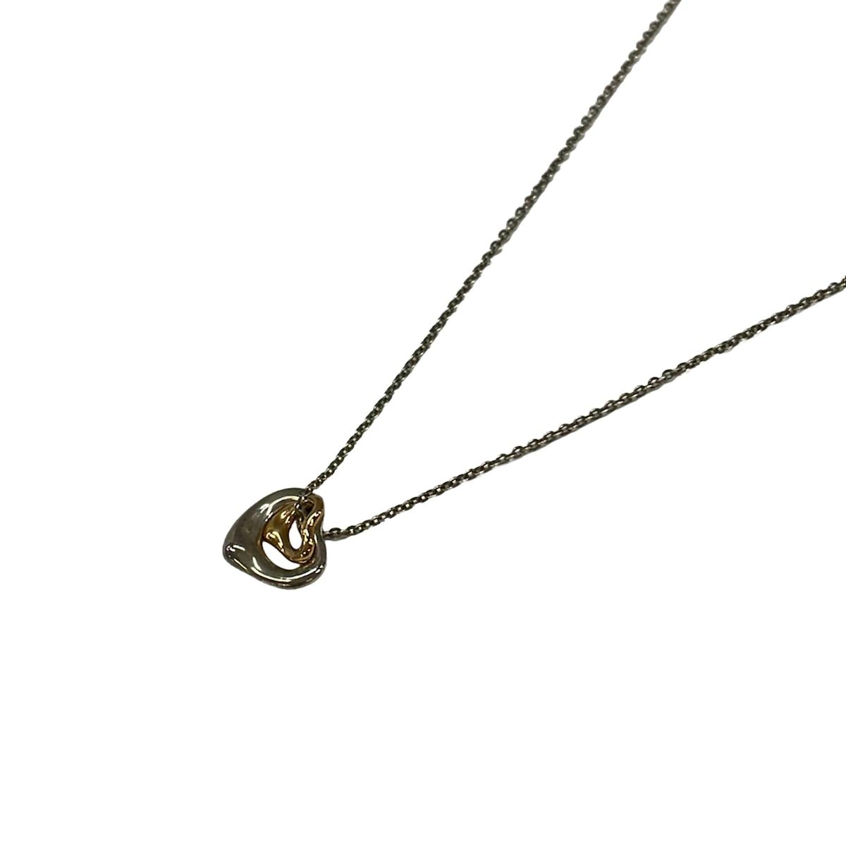 TIFFANY&Co.(ティファニー) ネックレス ダブルオープンハートラリアット シルバー×K18PG
