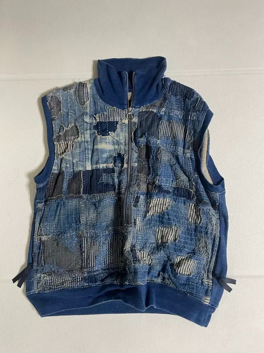 キャピタル ボロ ベスト KAPITAL BORO IDG HALF ZIP UP VEST