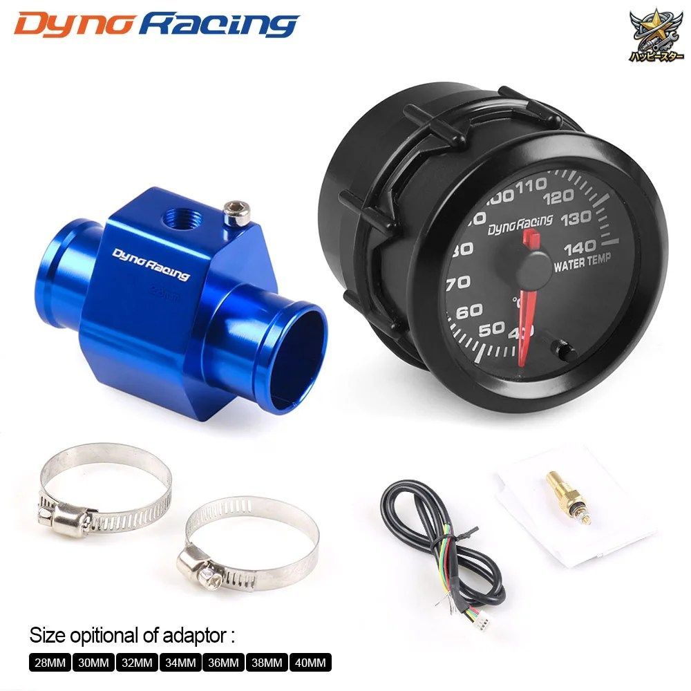 2インチ 52mm 車用 7色LED水温計 40～140℃ 高速 水温ジョイントパイプセンサーアダプター付き